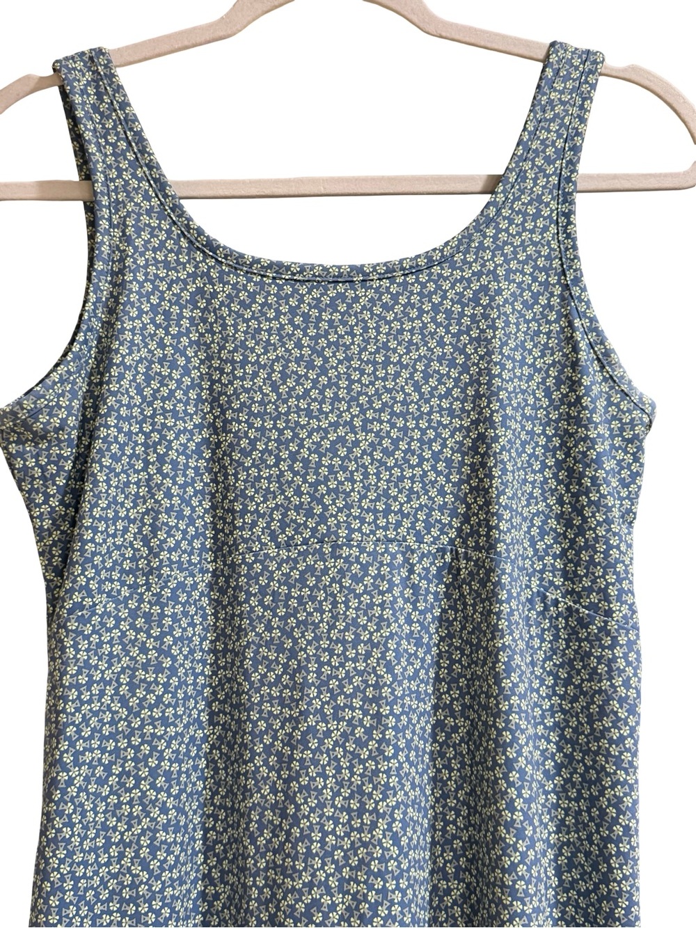 ✨ Columbia PFG Omni-Freeze Freezer Tank Dress Blue Gray Floral Size Medium - Picture 3 of 7